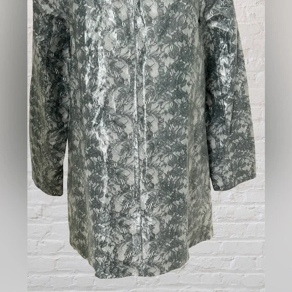 VTG Cole Haan Gray Lace Raincoat Jacket Details Sz S/M Rare Old Money Designer - Picture 11 of 13